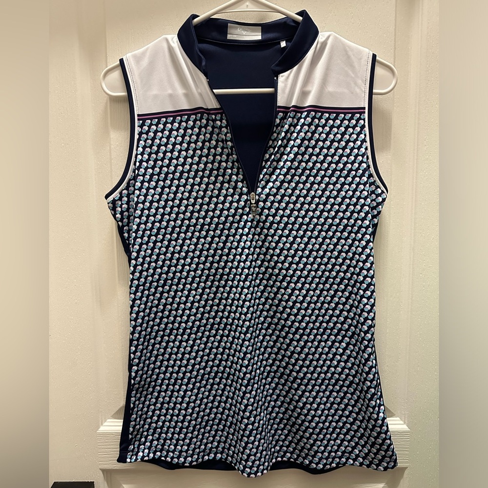 Callaway Golf Ladies quarter zip mock neck sleeveless top small NWOT